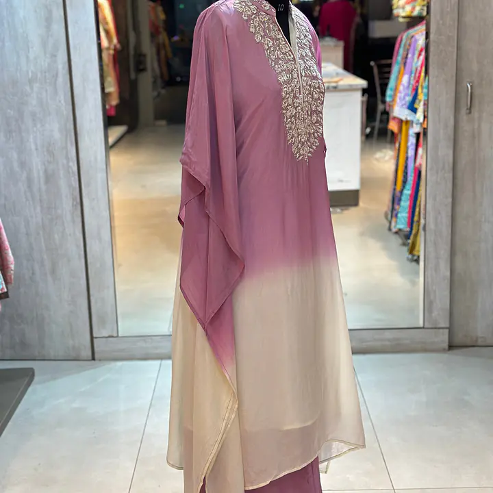 KAFTAN IN HANDWORK - Baby pink - 40