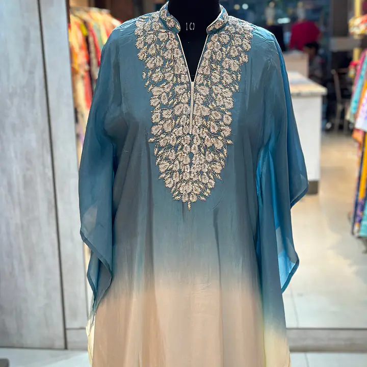 KAFTAN IN HANDWORK - Sky blue - 44