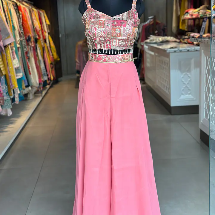 INDO-FUSION WITH SHURG SET - Peach - 38