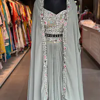 INDO-FUSION WITH SLIT SKIRT - Light grey - 40