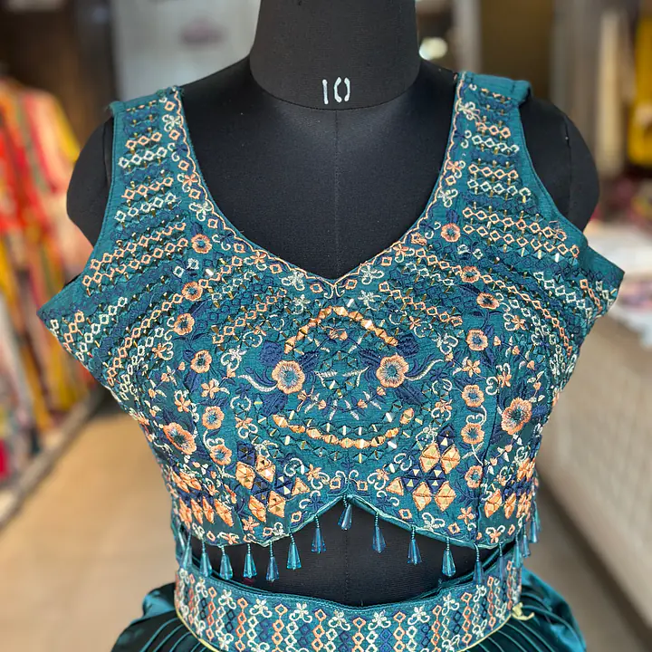 INDO-FUSION WITH DHOTI OR SHURG - Rama green - 40