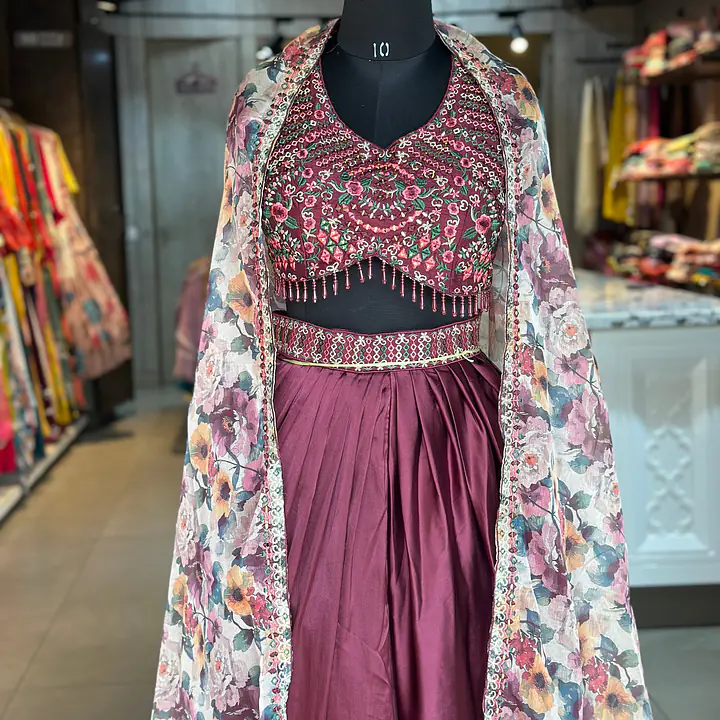 INDO-FUSION WITH DHOTI OR SHURG - Brown - 40