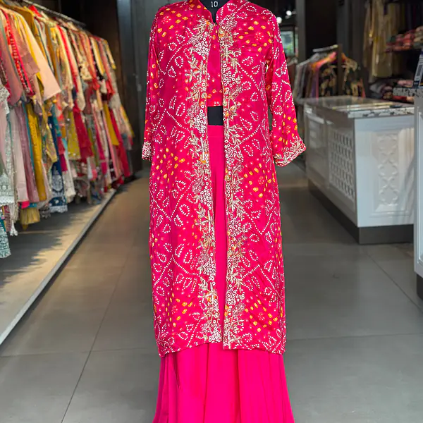 BHANDEJ GOWN WITH SHURG - 40