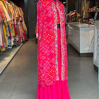 BHANDEJ GOWN WITH SHURG - 42