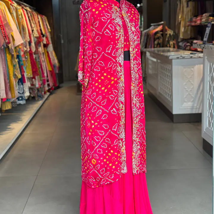 BHANDEJ GOWN WITH SHURG - 42