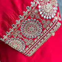 STRAIGHT SUIT SET IN ZARI WORK - 42