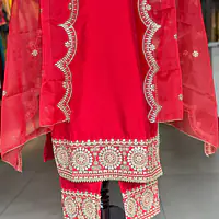 STRAIGHT SUIT SET IN ZARI WORK