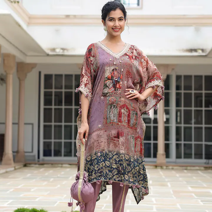 KAFTAN IN PURE CHINON - 40