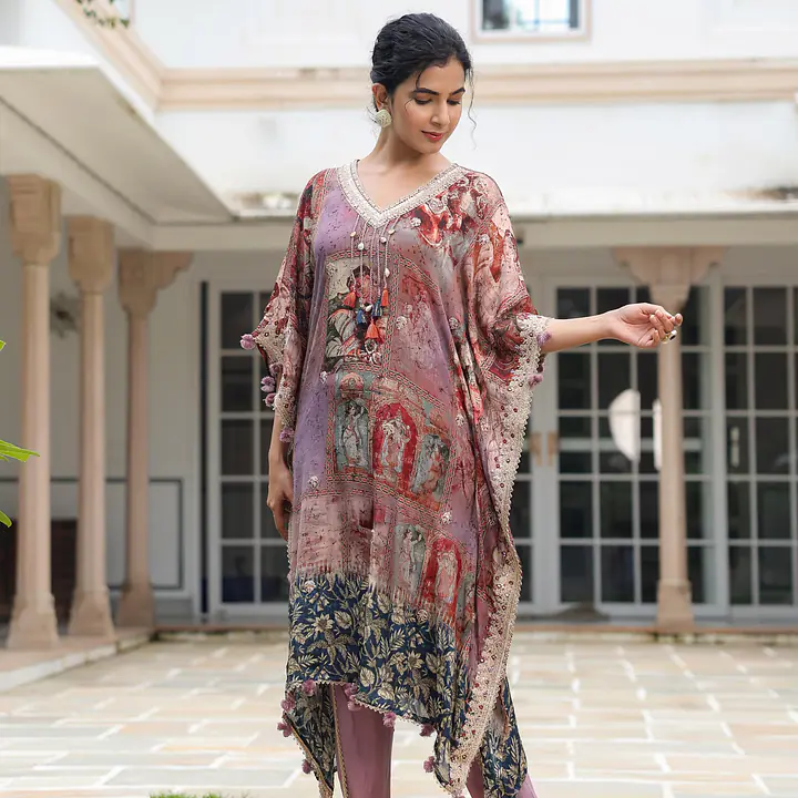 KAFTAN IN PURE CHINON - 44