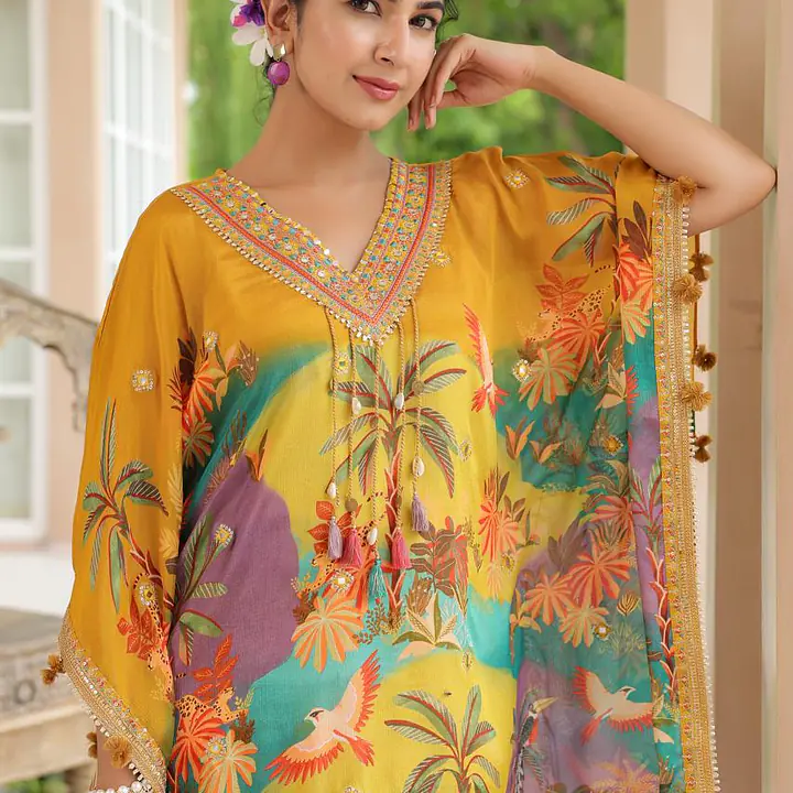 PURE CHINON KAFTAN SET - 38