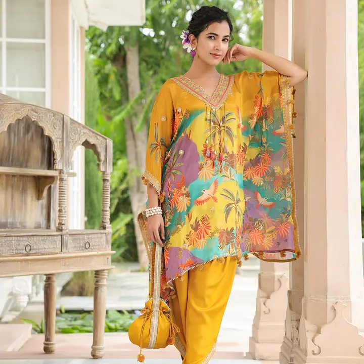 PURE CHINON KAFTAN SET - 40