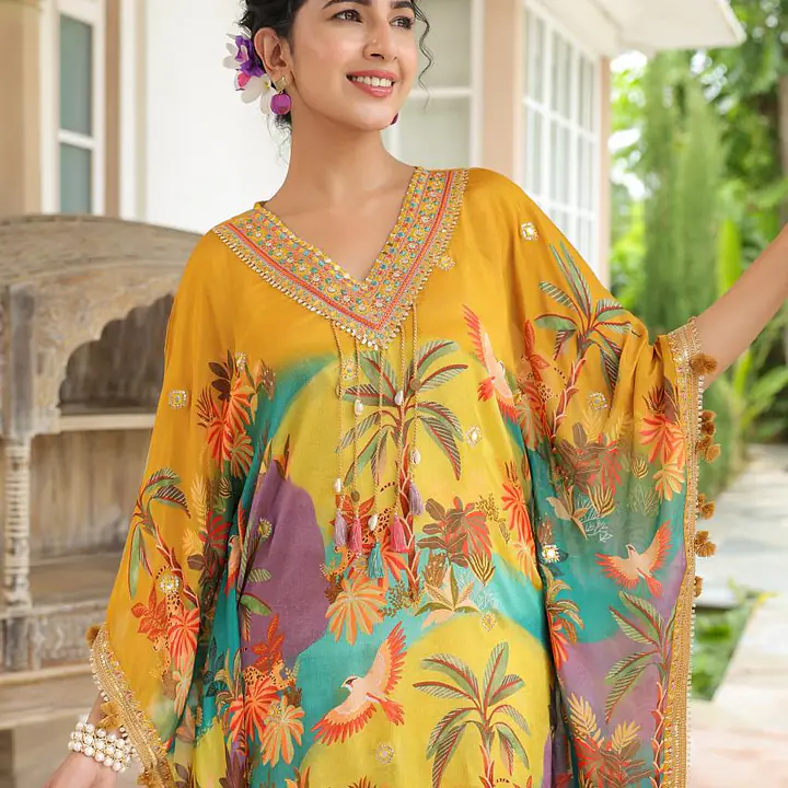 PURE CHINON KAFTAN SET - 44