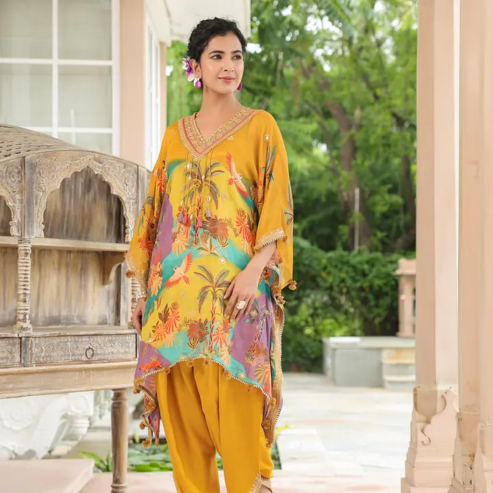 PURE CHINON KAFTAN SET