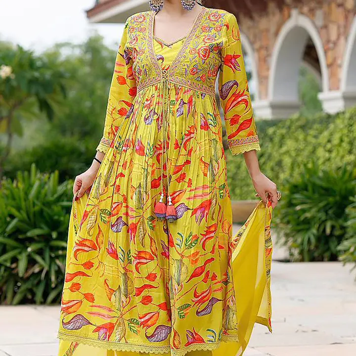 3 Piece Floral Jacket Suit