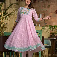 Three Piece Chikan Handwork Suit