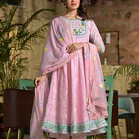 Three Piece Chikan Handwork Suit