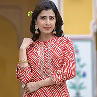 2 Piece Afghani Suit - Red - 38