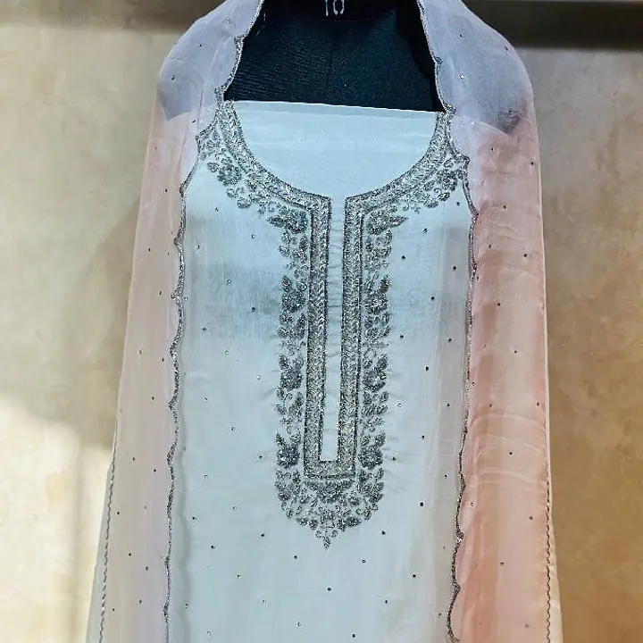 Pure Organza Handwork Suit - Default Title