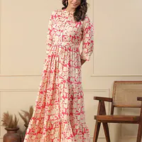 Pure Crep Long Gown - CREAM - 38