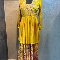 Pure Chinon Handwork Plazo Set