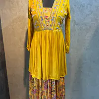 Pure Chinon Handwork Plazo Set