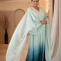 Pure Chinon Handwork Long Gown - XL - 42