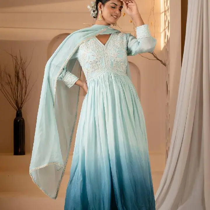 Pure Chinon Handwork Long Gown