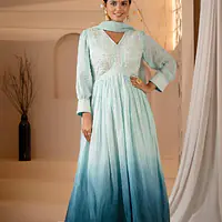 Pure Chinon Handwork Long Gown
