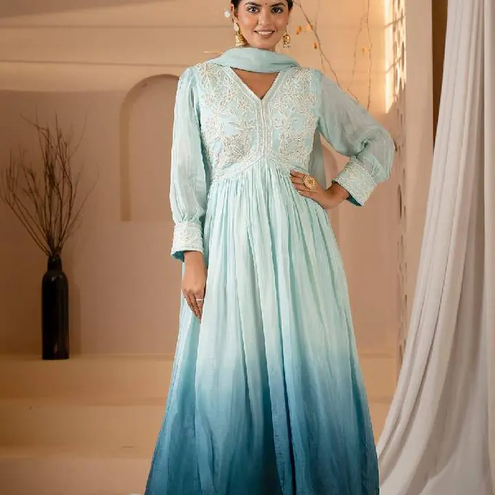 Pure Chinon Handwork Long Gown