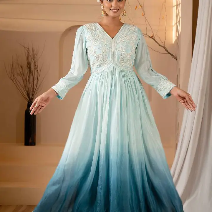 Pure Chinon Handwork Long Gown
