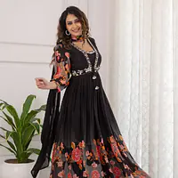 Pure Chinon Anarkali Suit