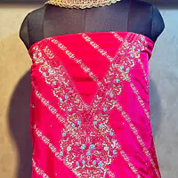 Pure Banarasi Silk Handwork Suit
