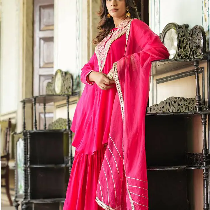 Muslin Shrara Handwork Set
