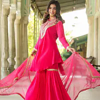 Muslin Shrara Handwork Set