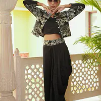 Indo-Fusion Co-Ord Set - Black - 36