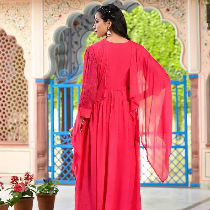 Handwork Long Gown Set