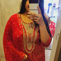 Handwork Bhandhej Shrara Suit