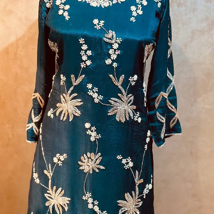 Chinon Handwork Plazo Set - Peacock Colour - 40