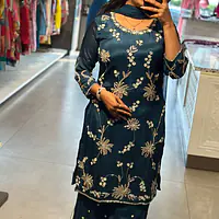 Chinon Handwork Plazo Set - Peacock Colour - 42